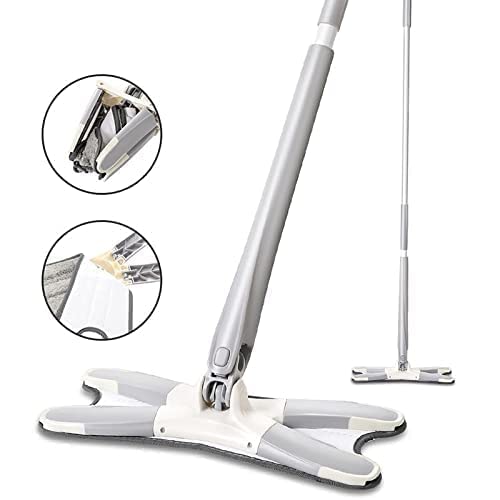 Microfiber X Shape Mop for Floor Cleaning, Dust Mop with Self Wringing, Ceramic Floor, Wood Floor Cleaner Mop, Dry Wet Mop Hands-Free Household Cleaning Tool for Home & Office Microfiber X Shape Mop for Floor Cleaning, Dust Mop with Self Wringing, Ceramic Floor, Wood Floor Cleaner Mop, Dry Wet Mop Hands-Free Household Cleaning Tool for Home & Office